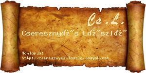 Cseresznyés László névjegykártya