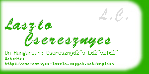 laszlo cseresznyes business card